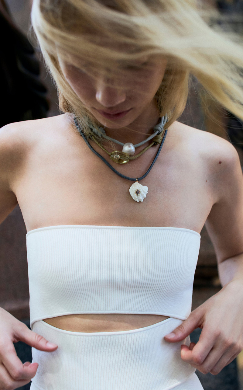 DEZSO Pearl Necklace ivory outlook