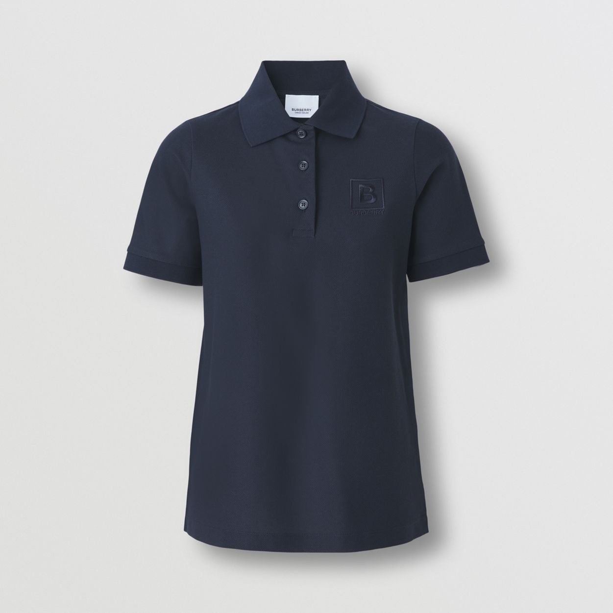 Letter Graphic Cotton Piqué Polo Shirt - 2