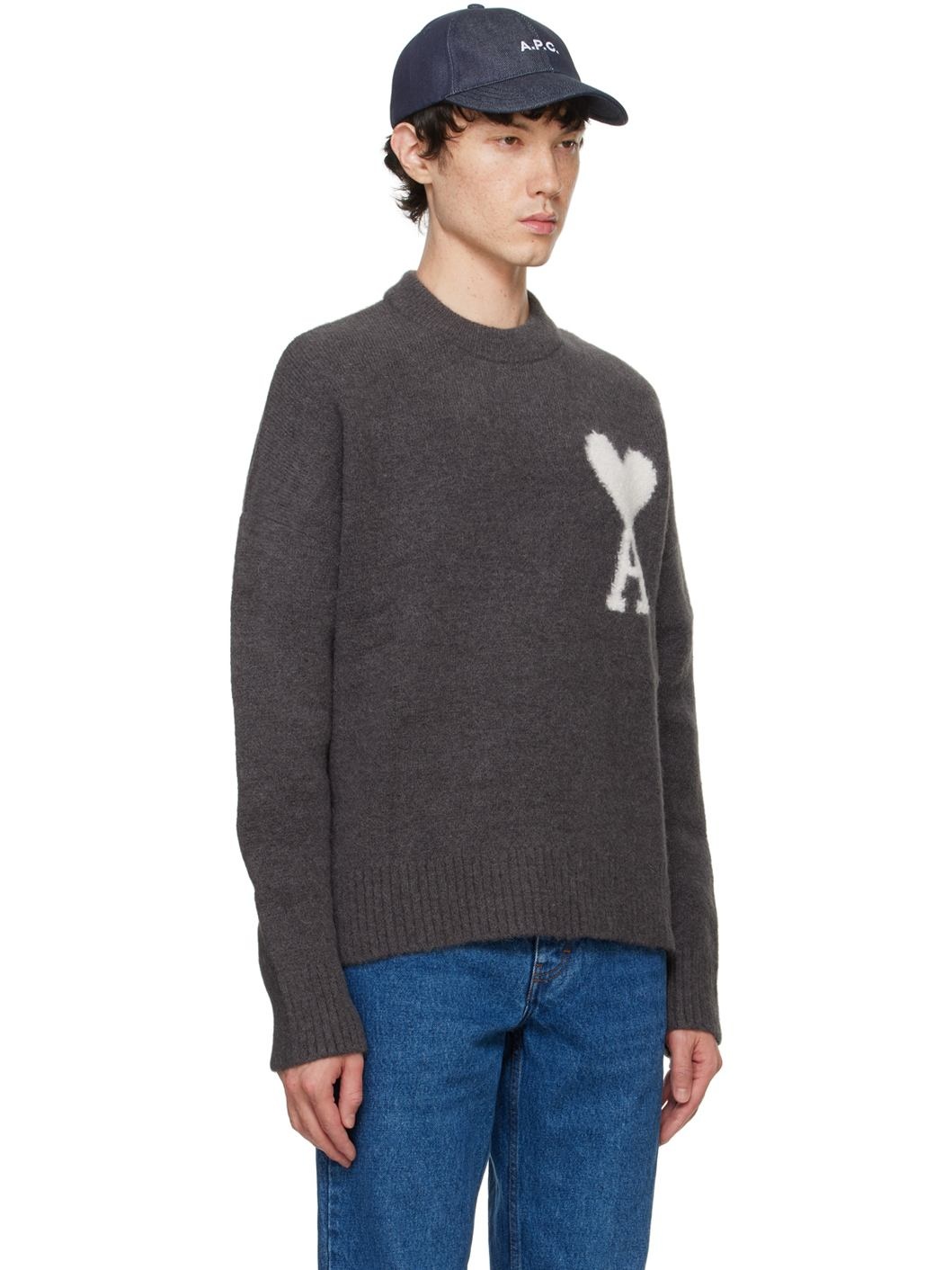 Gray Ami De Cœur Sweater - 2