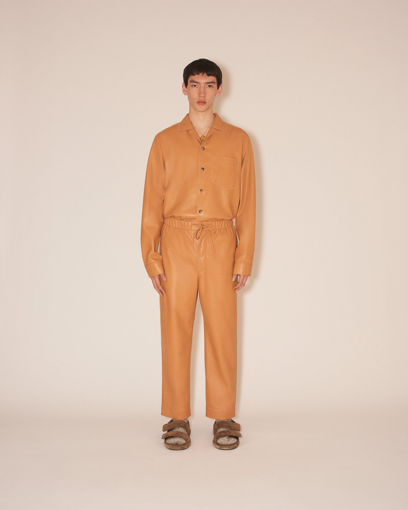 Nanushka JAIN - OKOBOR™ alt-leather relaxed pants - Tan outlook