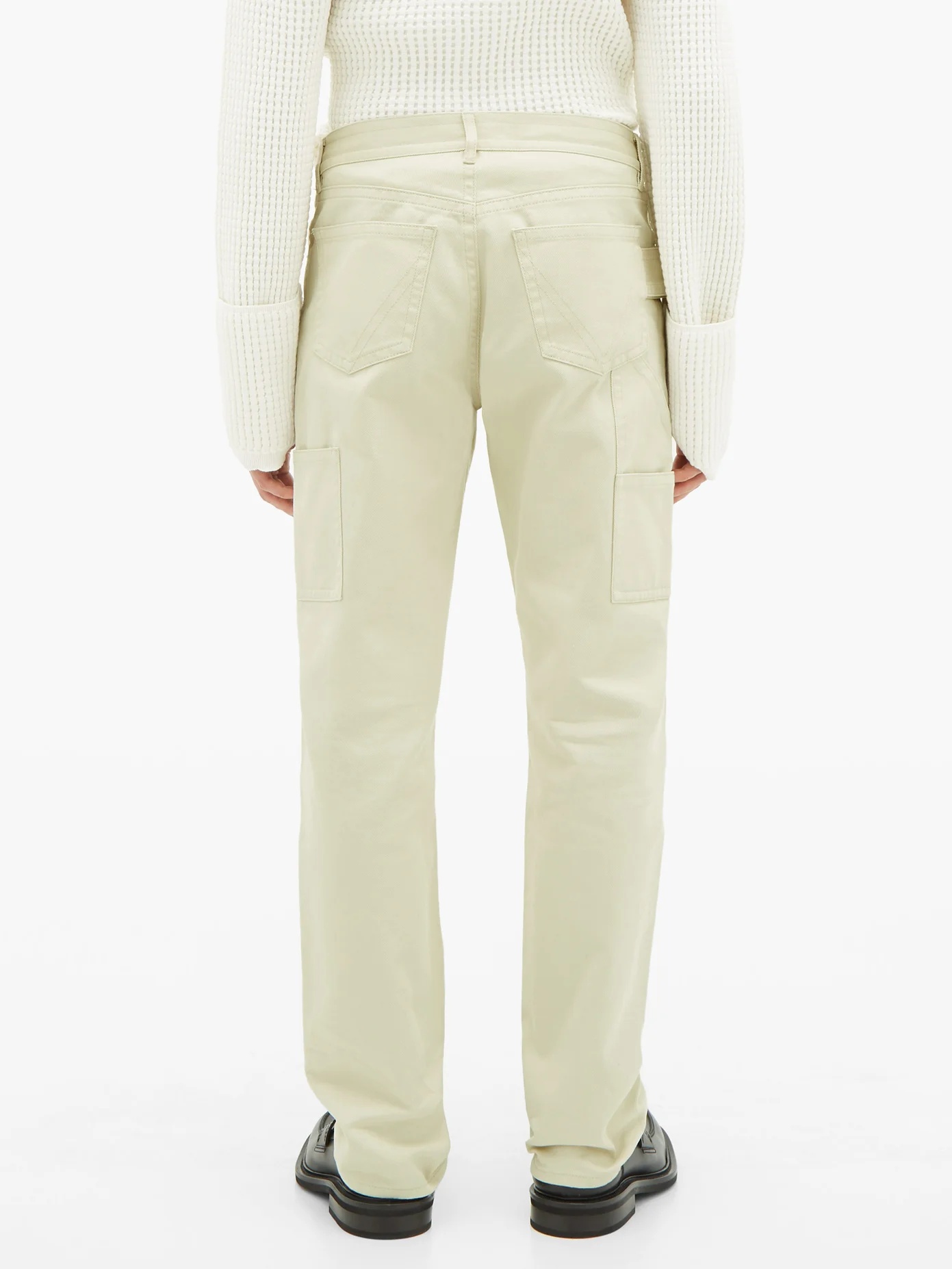 Mid-rise cotton-twill utility trousers - 7