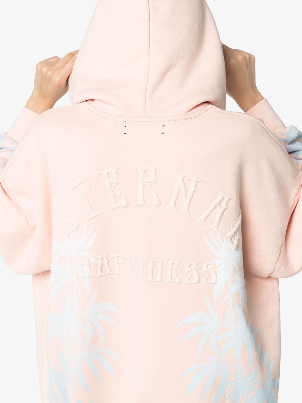 palm tree-print cottond hoodie - 5