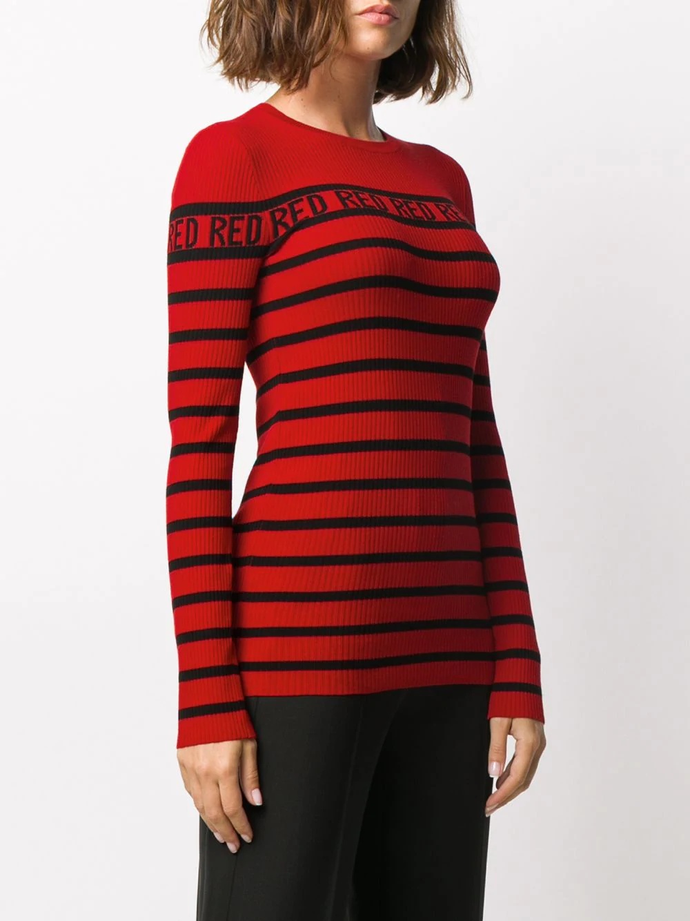 striped rib-knit jumper - 3