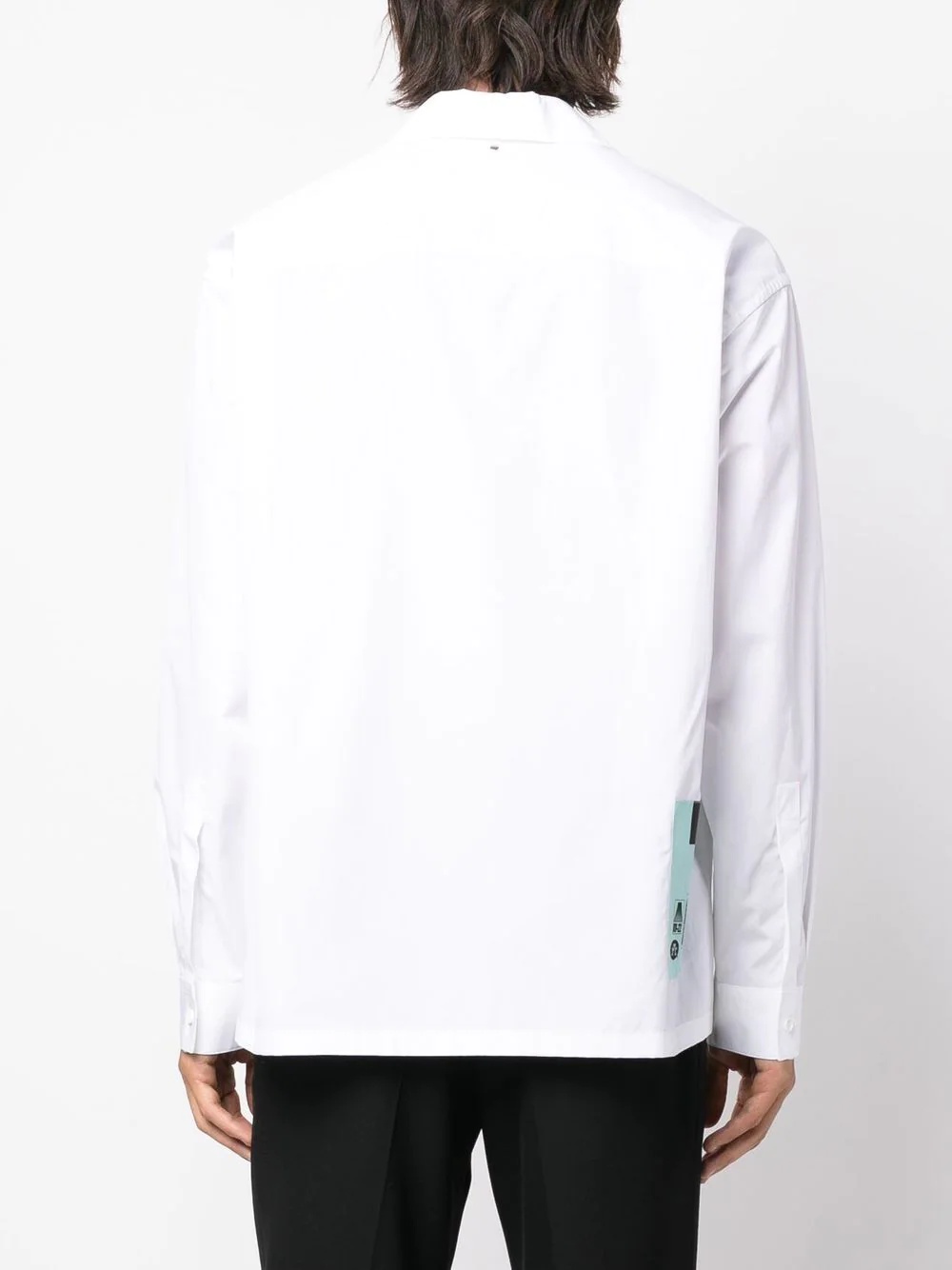 Cuban-collar long-sleeve shirt - 4