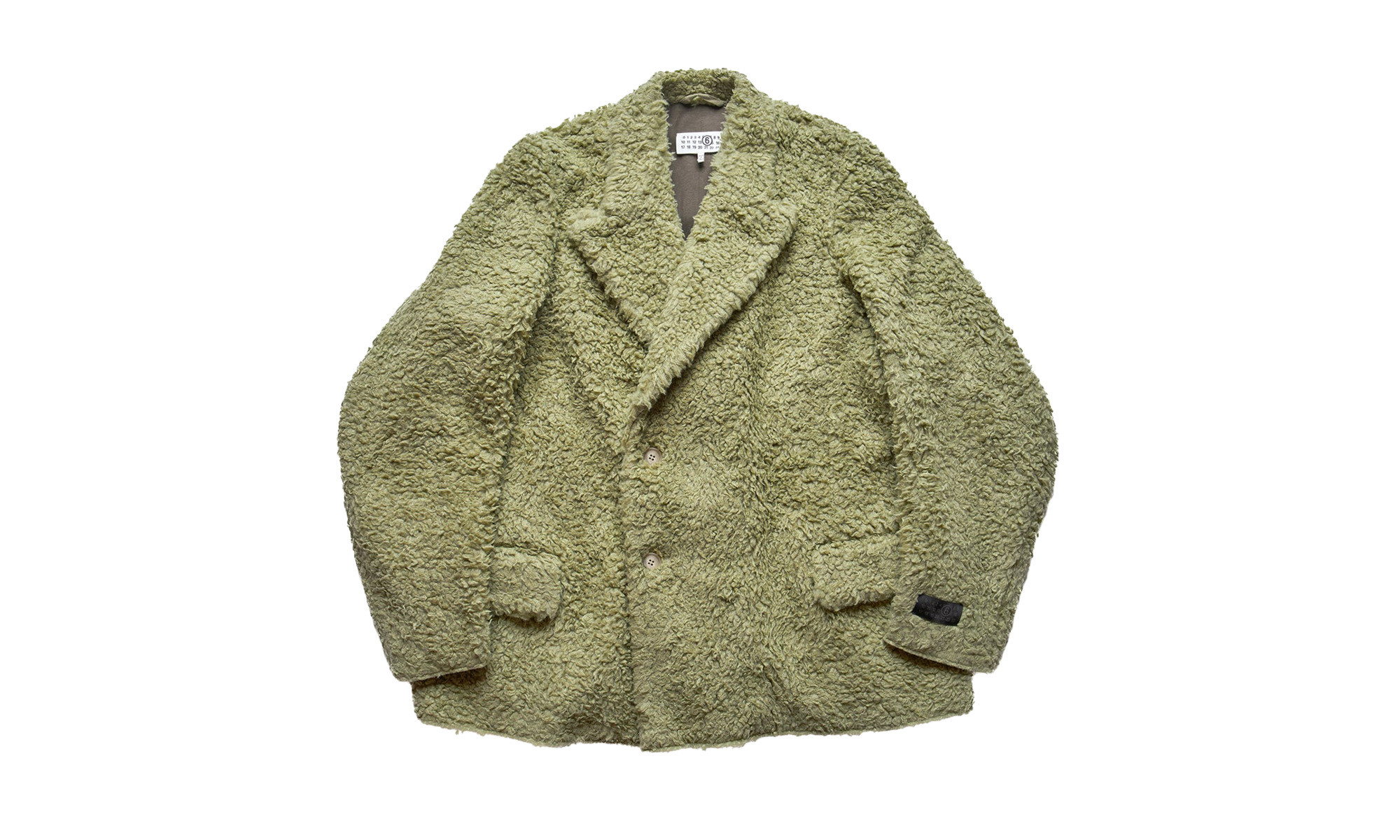 MM6 Hairy Fleece Blazer Jacket Green "Green" - 1