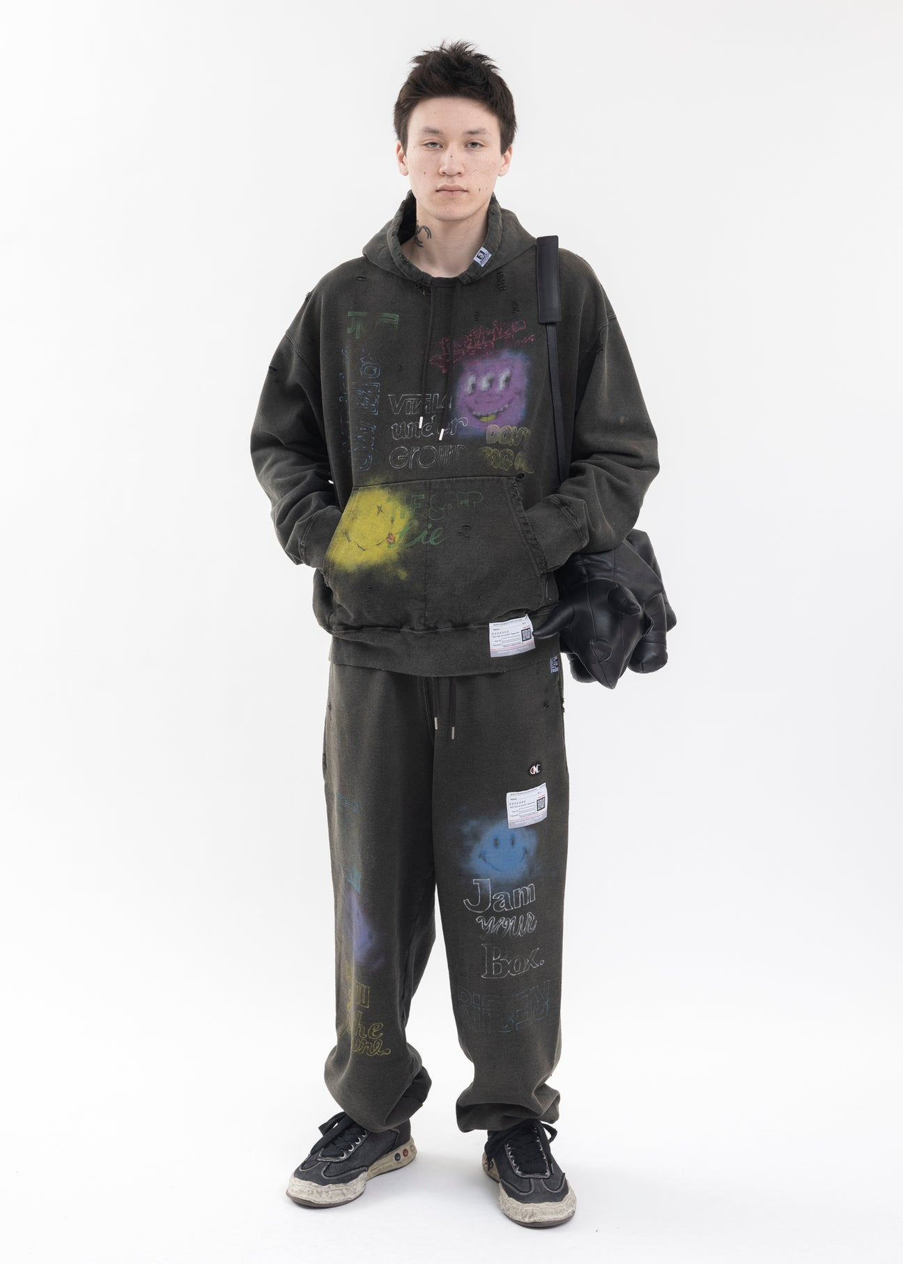 Black Bleached Hoodies - 6