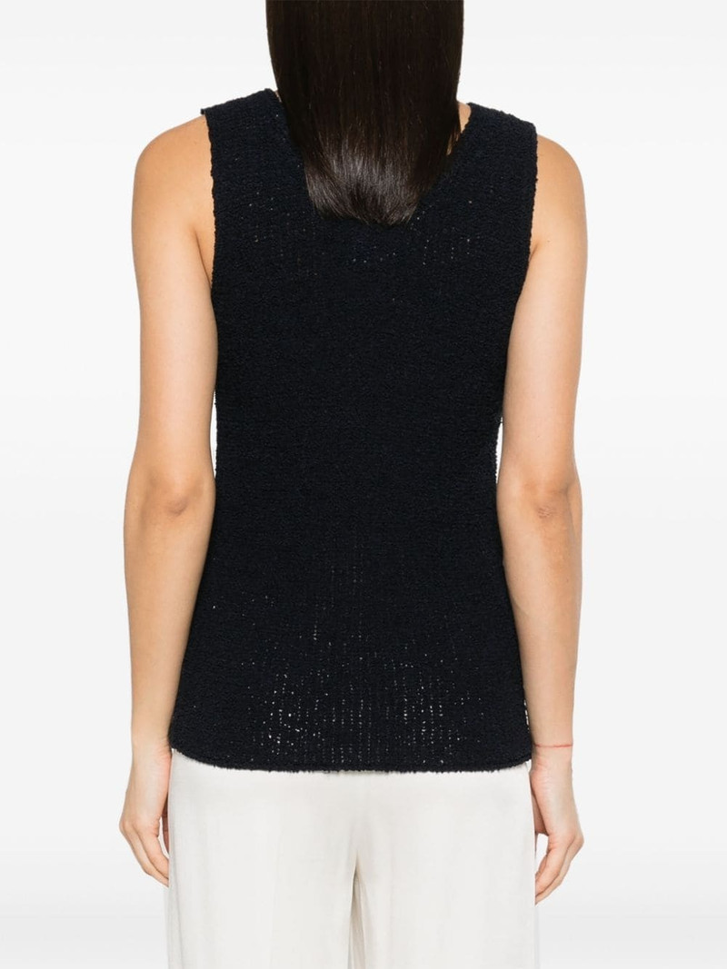 V-neck bouclÃ© tank top 4