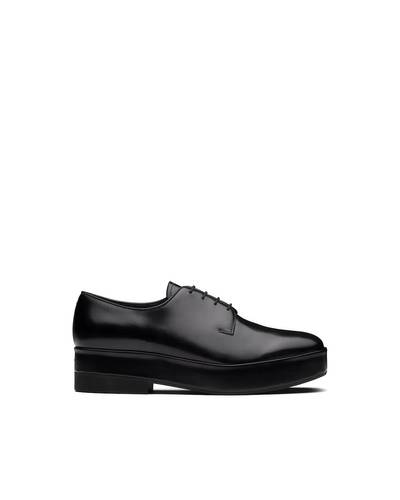 Prada Brushed leather laced derby shoes outlook