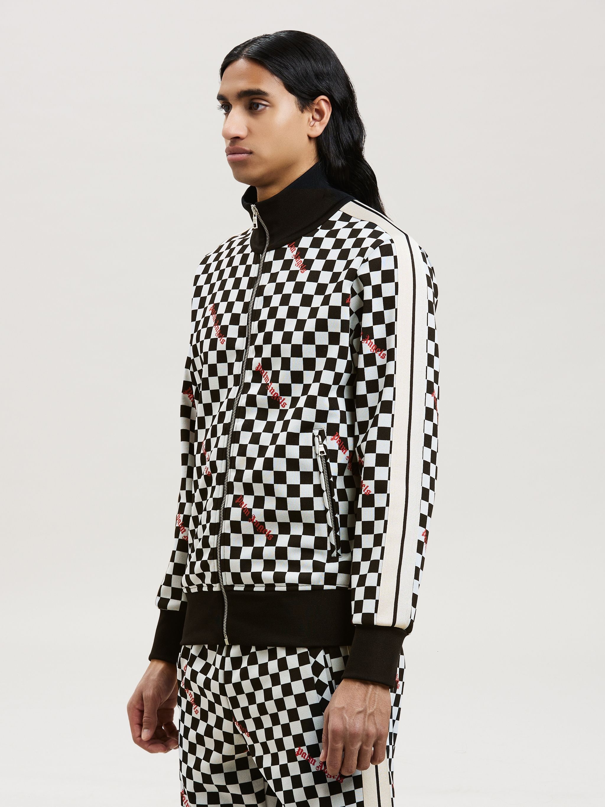 JACQUARD DAMIER CLASSIC TRACK JACKET - 4