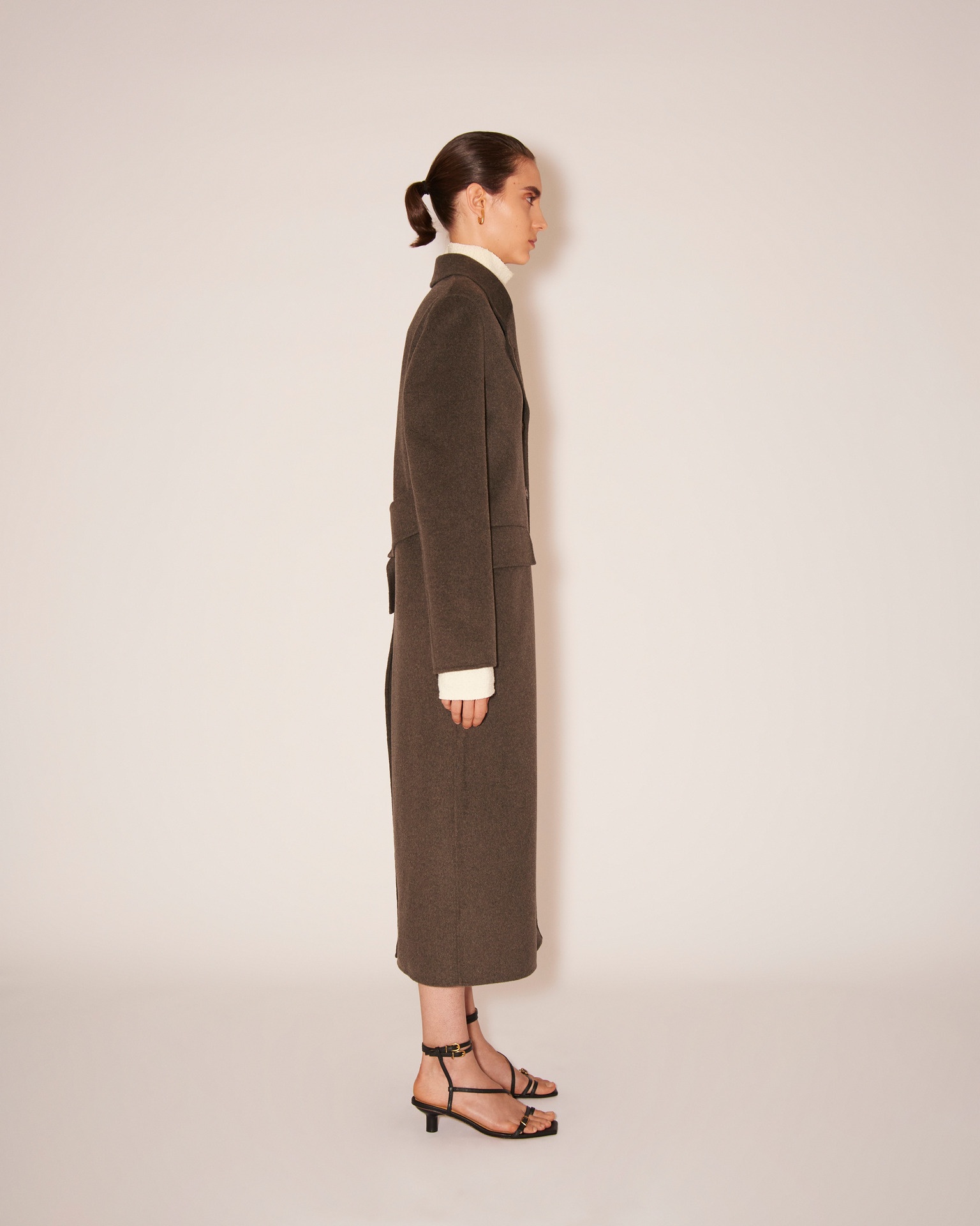 ILYS - Double wool flared coat - Grey - 3