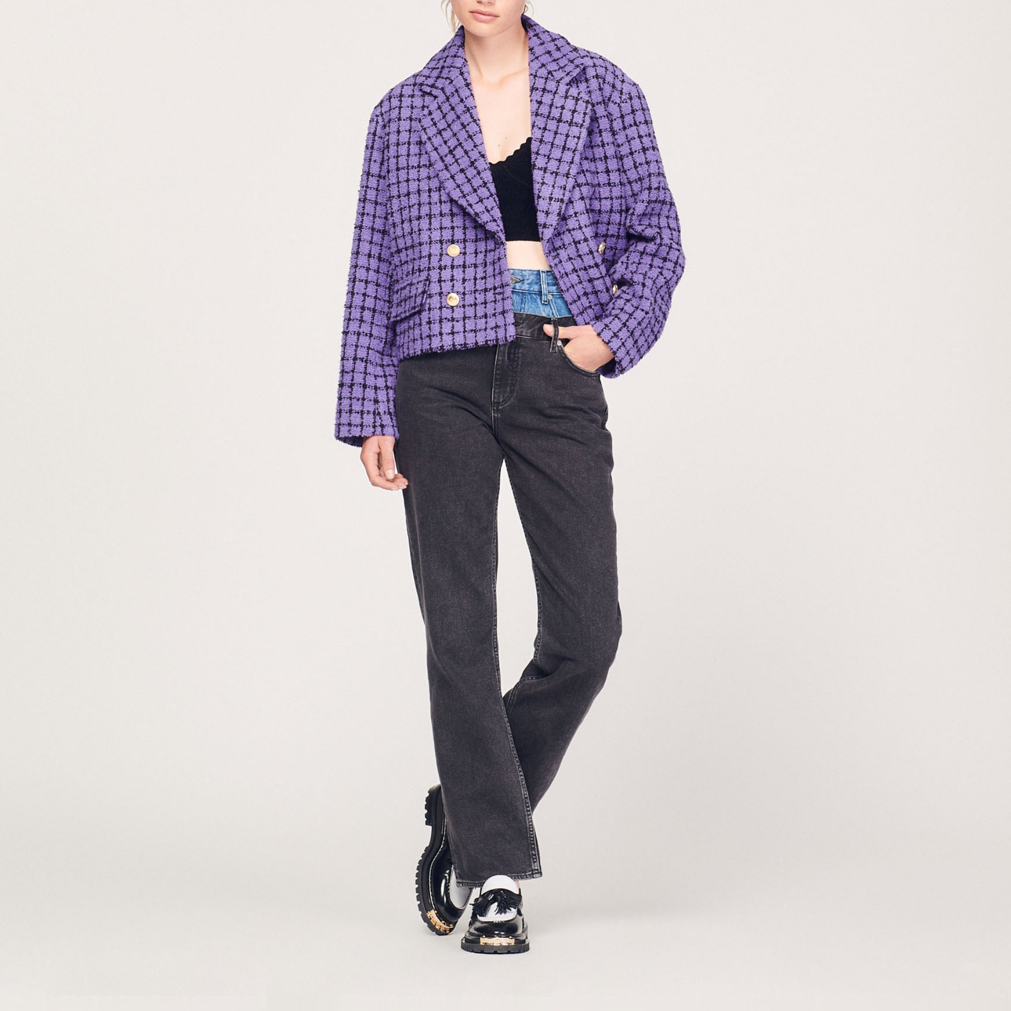 Cropped tweed jacket - 2