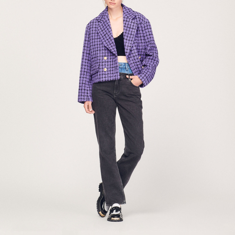 Sandro Cropped tweed jacket outlook