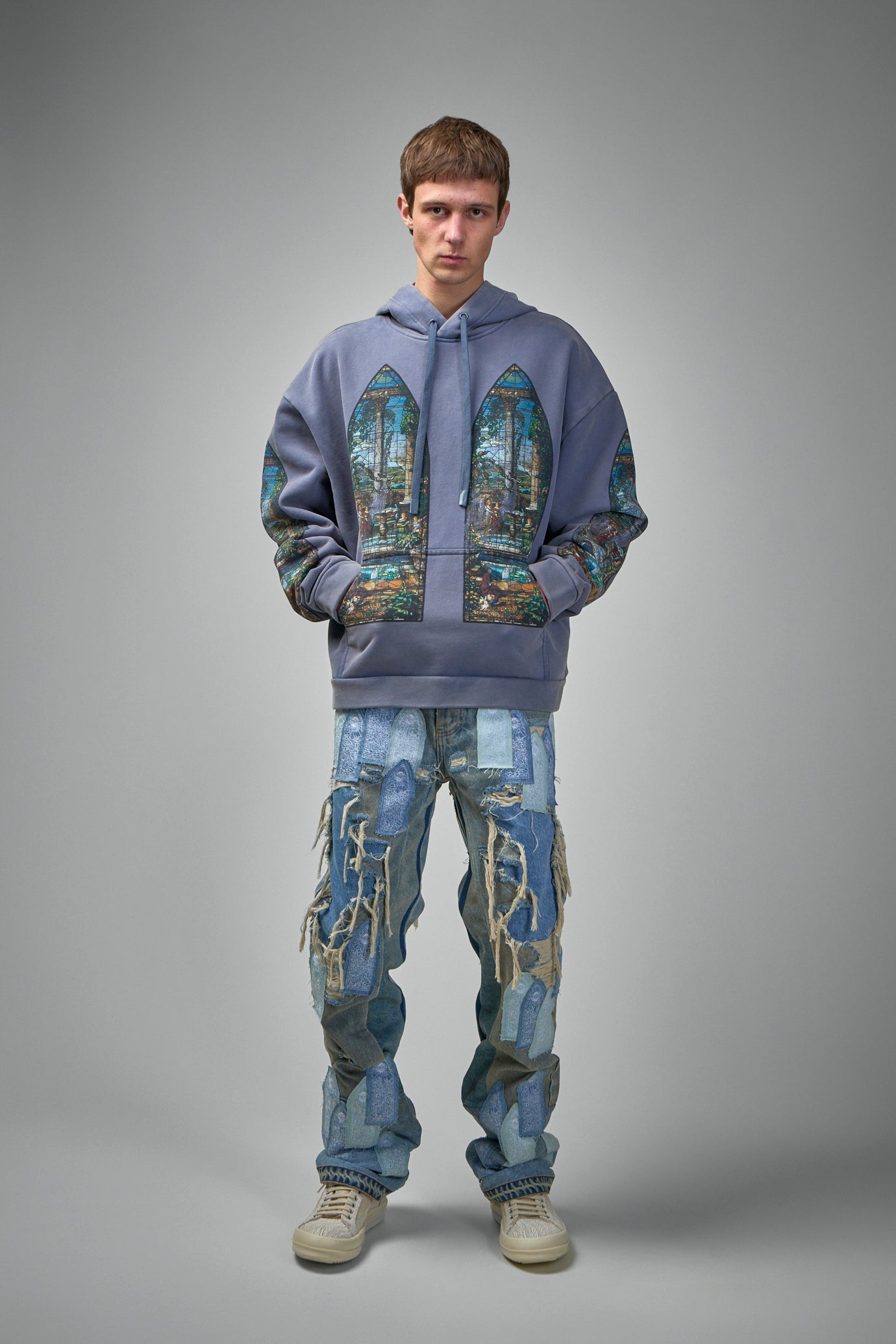 Apparent Hooded Pullover - 2