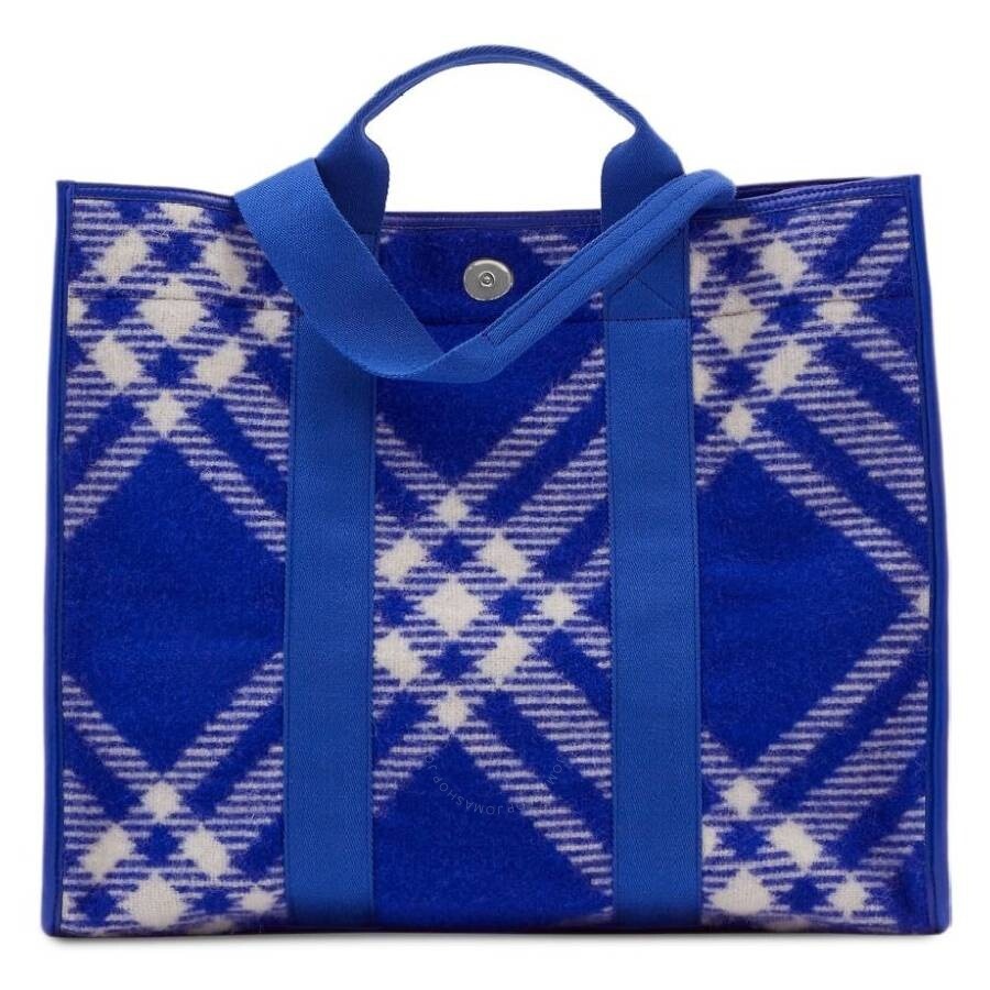 Burberry Wool Blend Press Stud Closure Tote Bag - 2