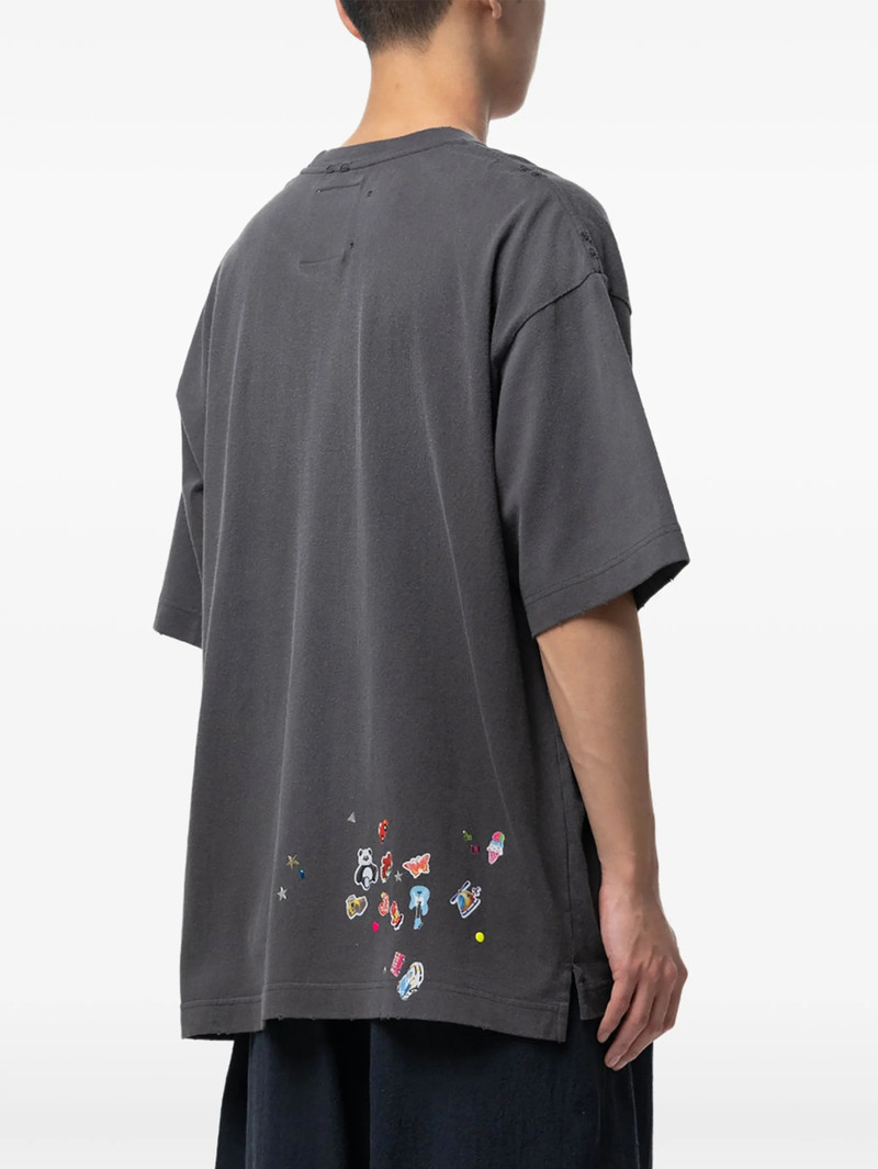 Maison Mihara Yasuhiro Sticker-print T-shirt 4
