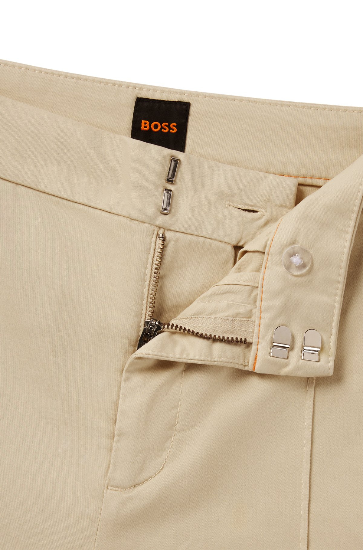 TAPERED-FIT CHINOS IN STRETCH-COTTON SATIN - 6