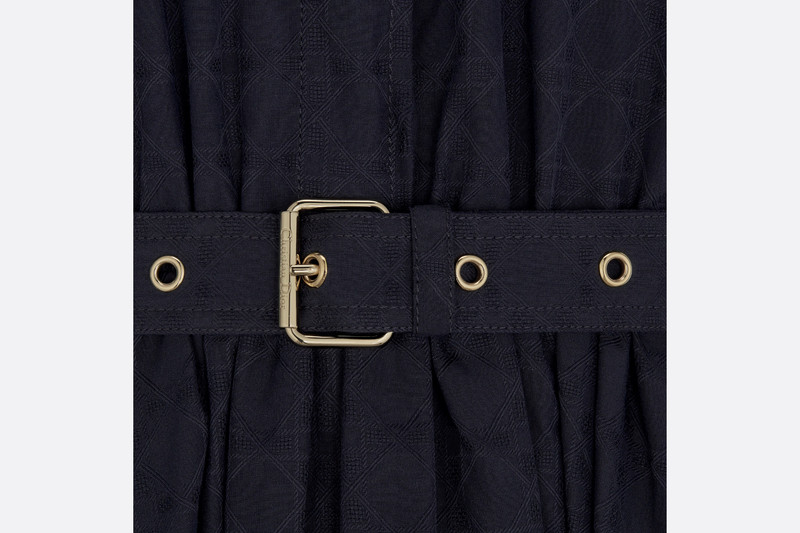 Mid-Length Belted Macrocannage Dress 3