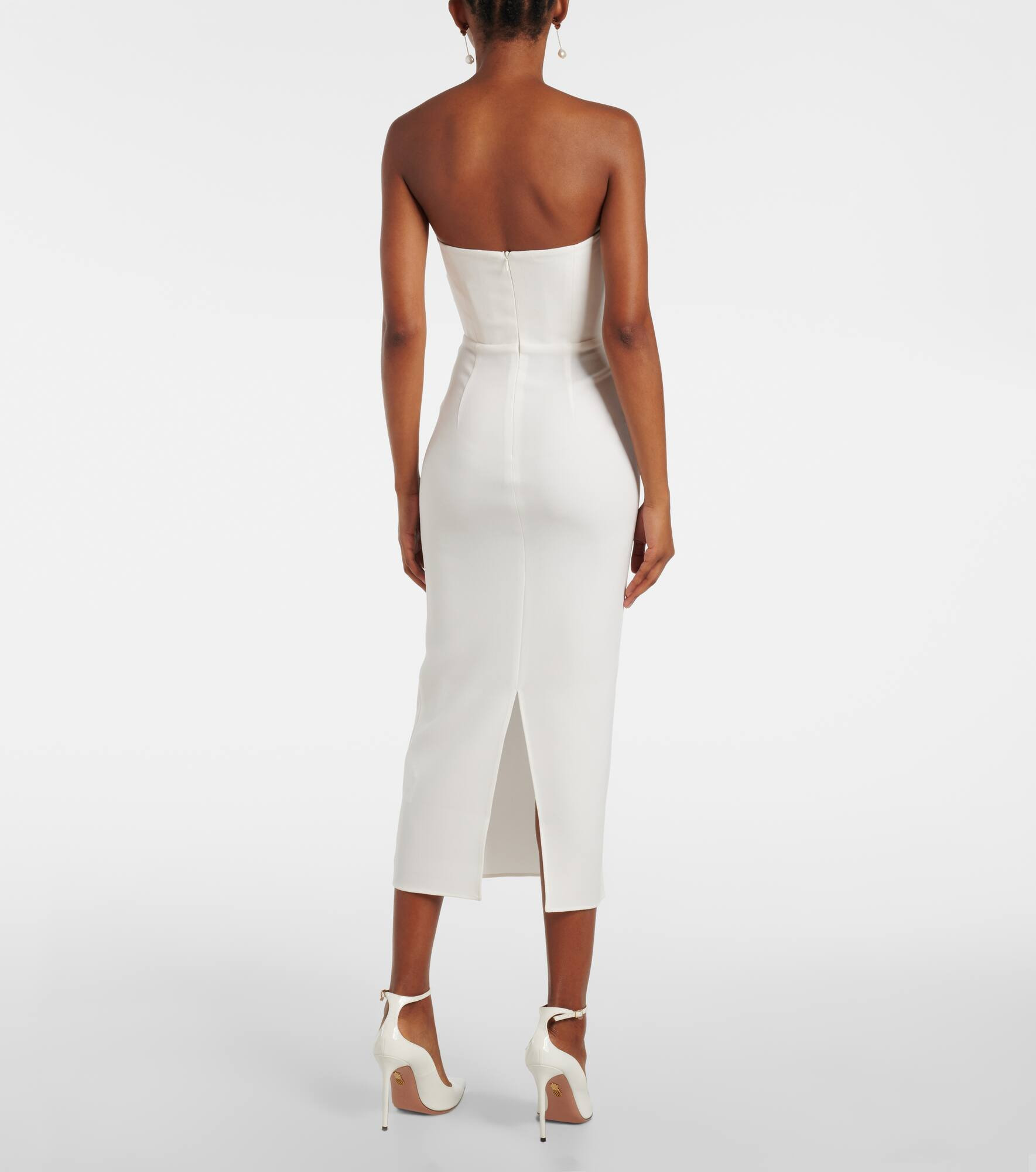 Bridal strapless midi dress - 3