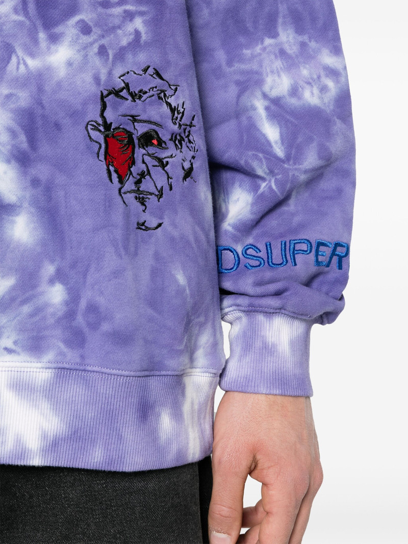 logo-embroidered dyed sweatshirt 5