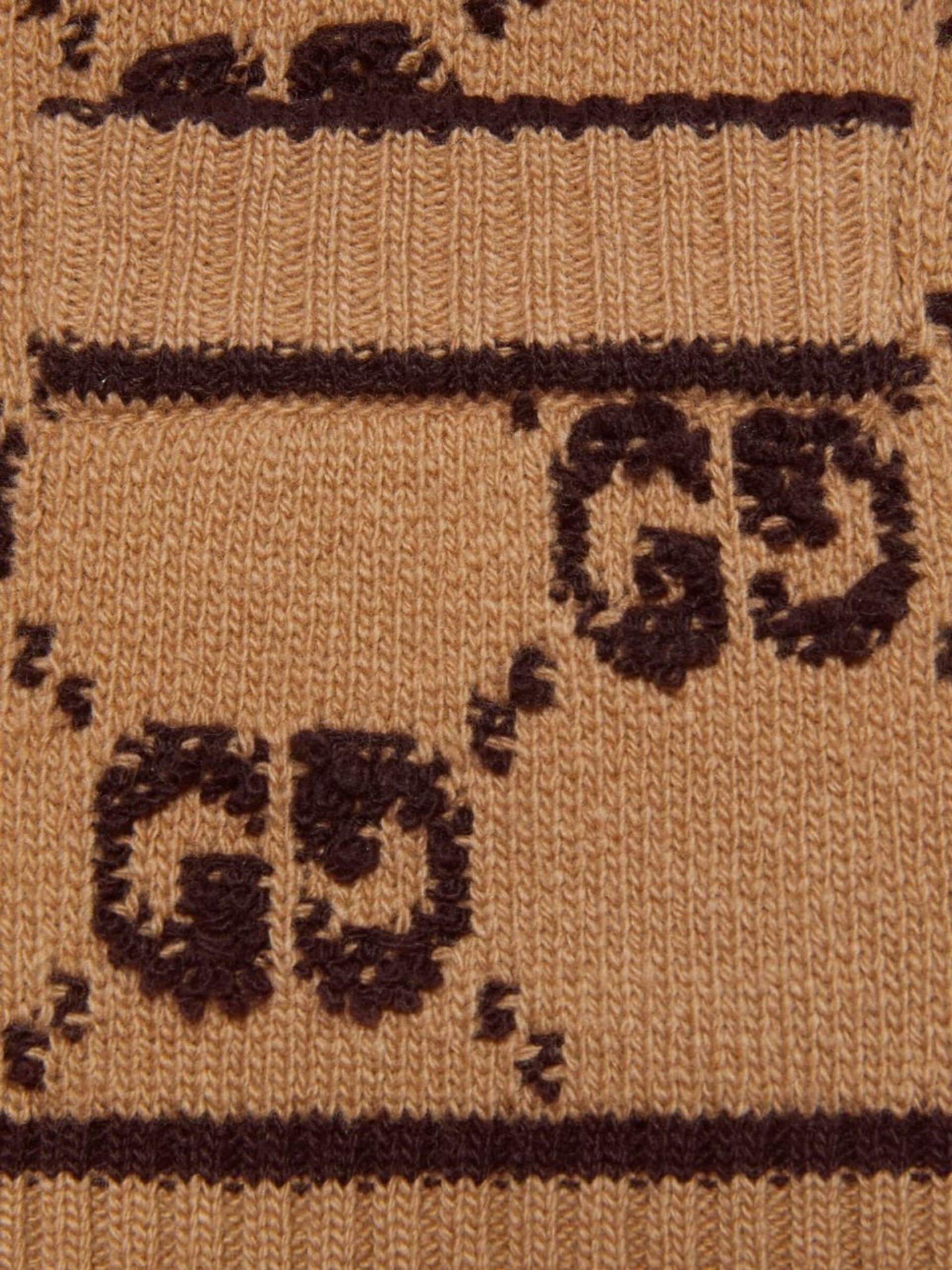 Neutral GG Bouclé-Jacquard Wool Cardigan - 2