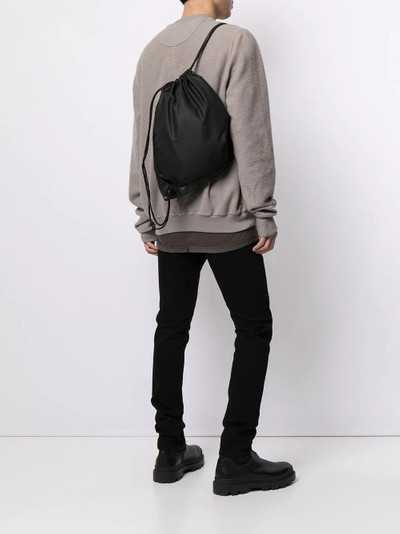 Guidi leather-trimmed drawstring backpack outlook