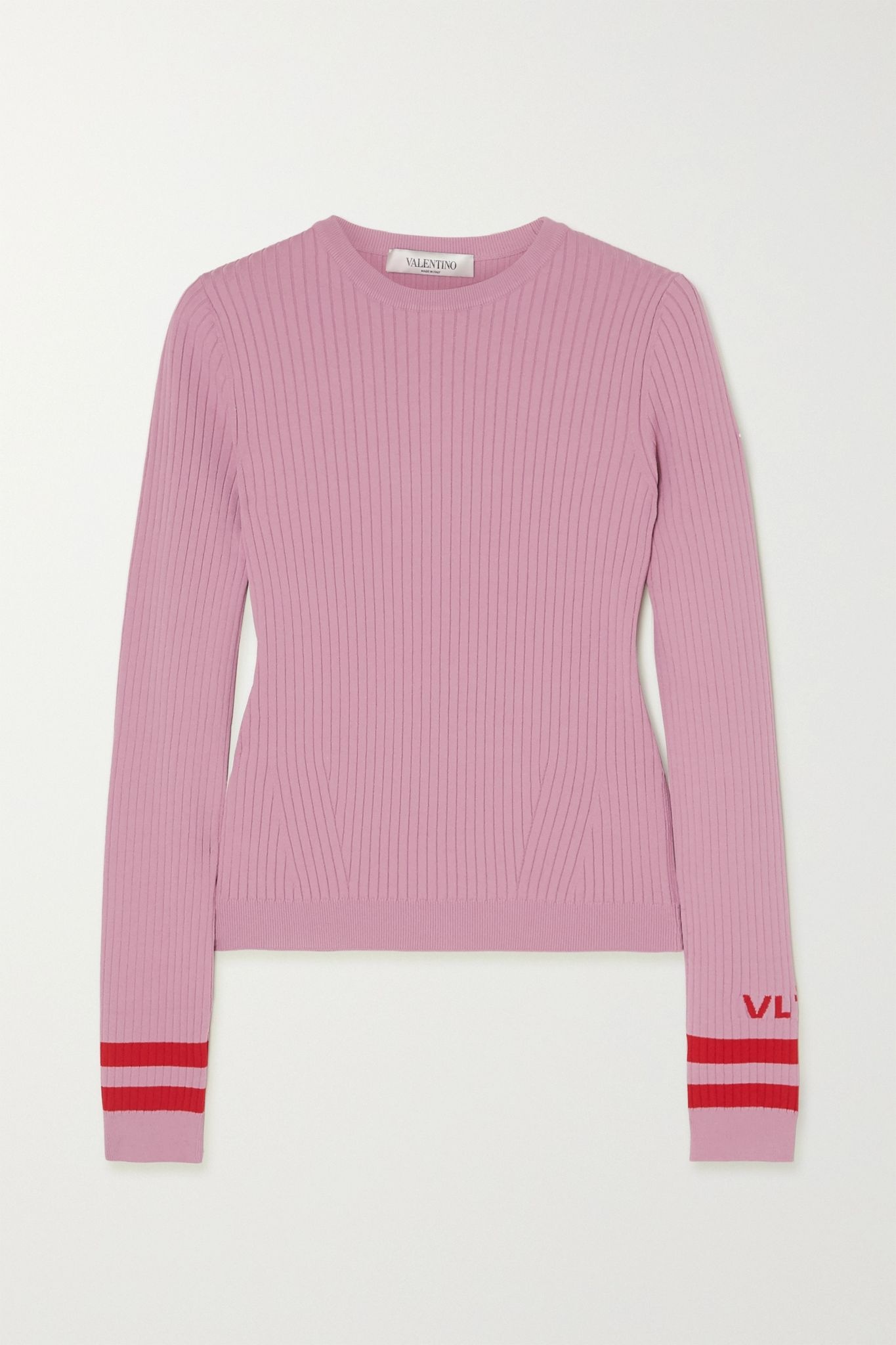 Intarsia ribbed-knit sweater - 1