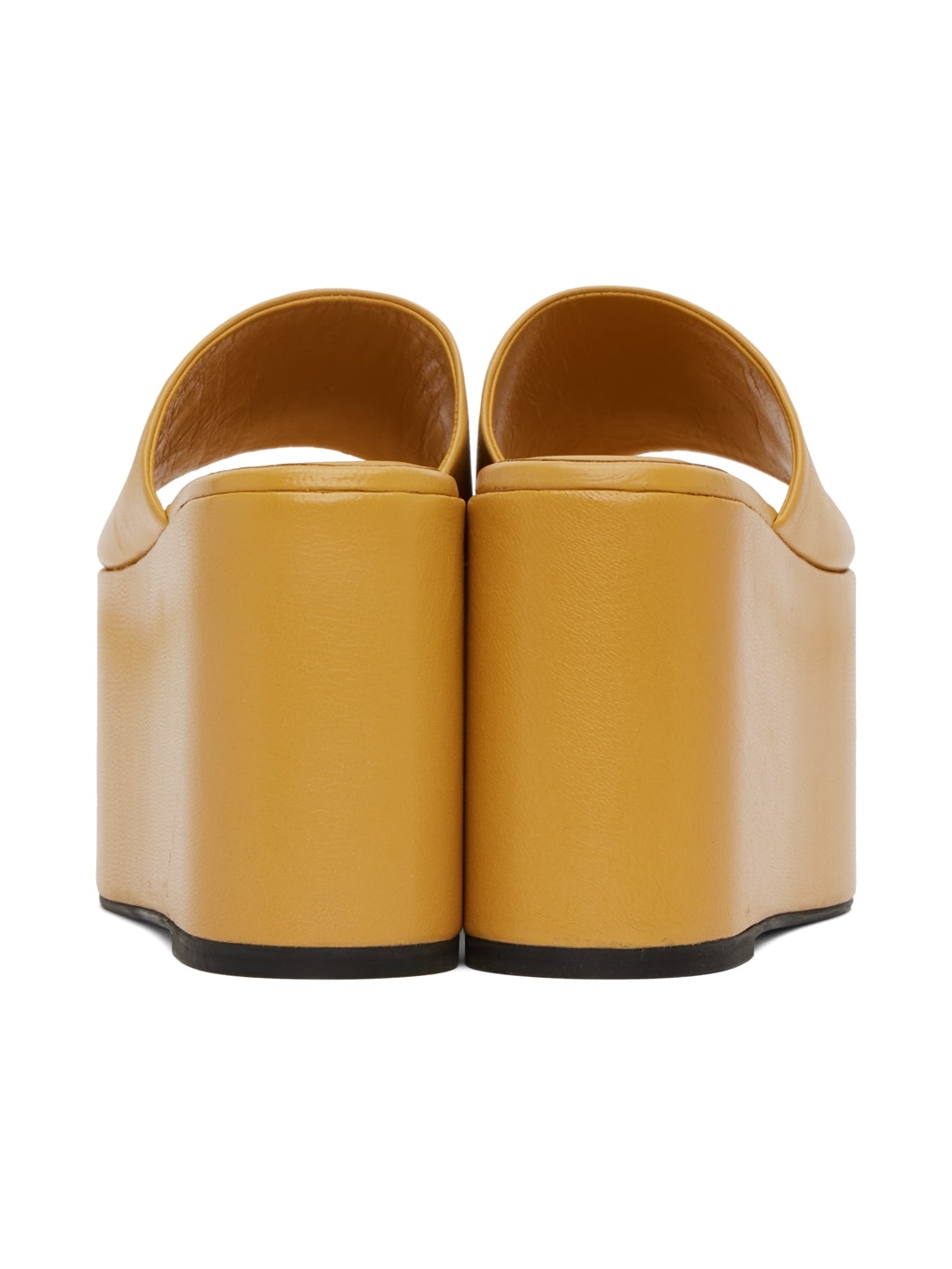 Yellow Blackout Platform Sandals - 2