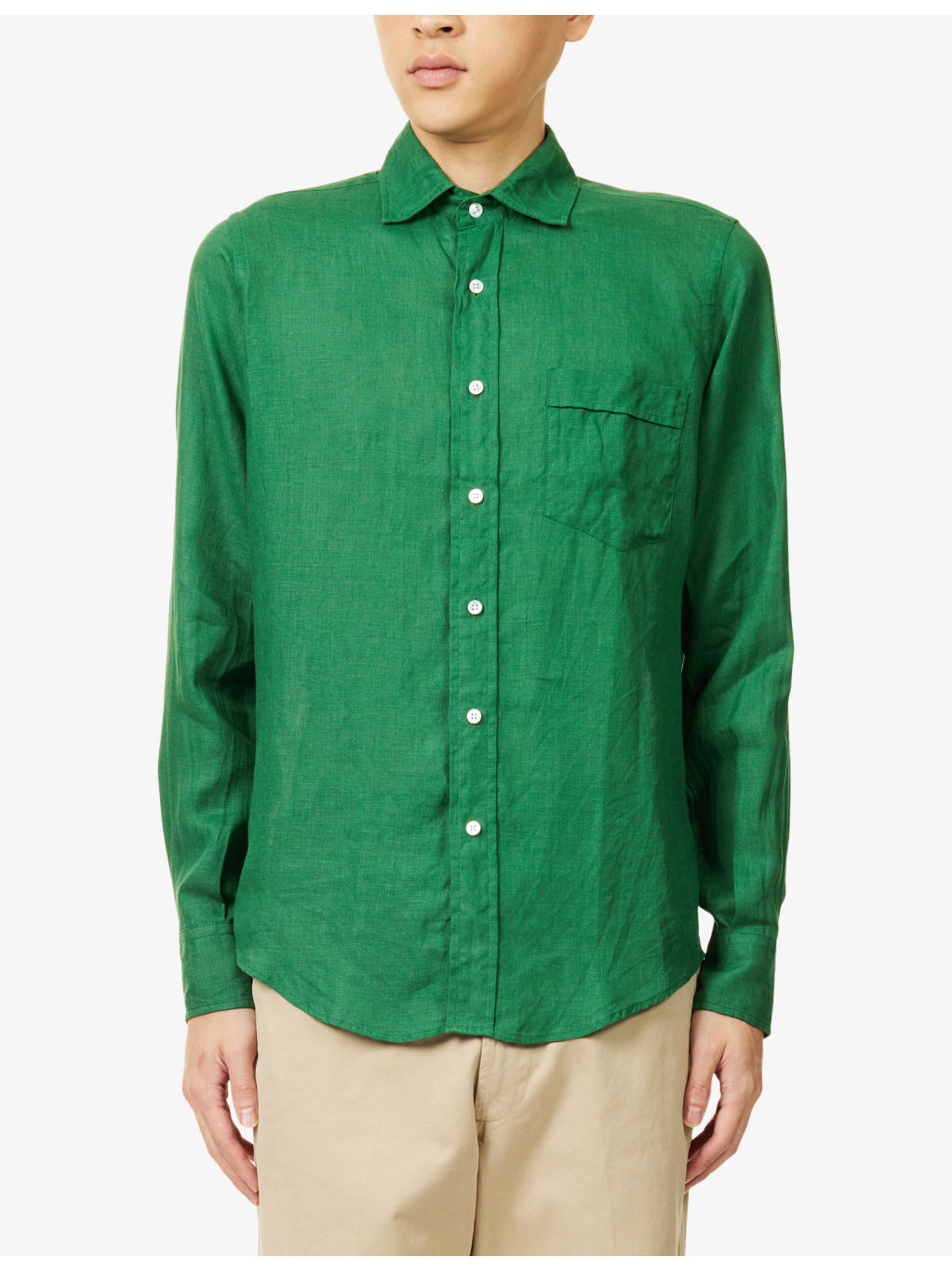 Long-Sleeve Linen Summer Shirt - 3