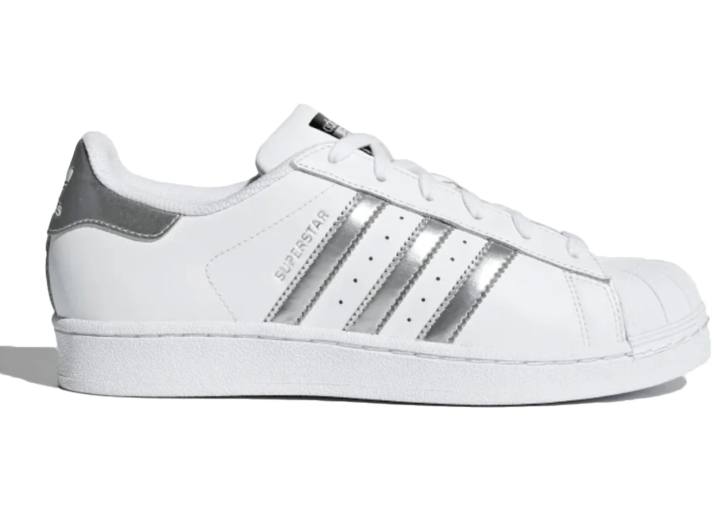 adidas 슈퍼 스타 화이트 실버 메탈릭 (여자) - 1