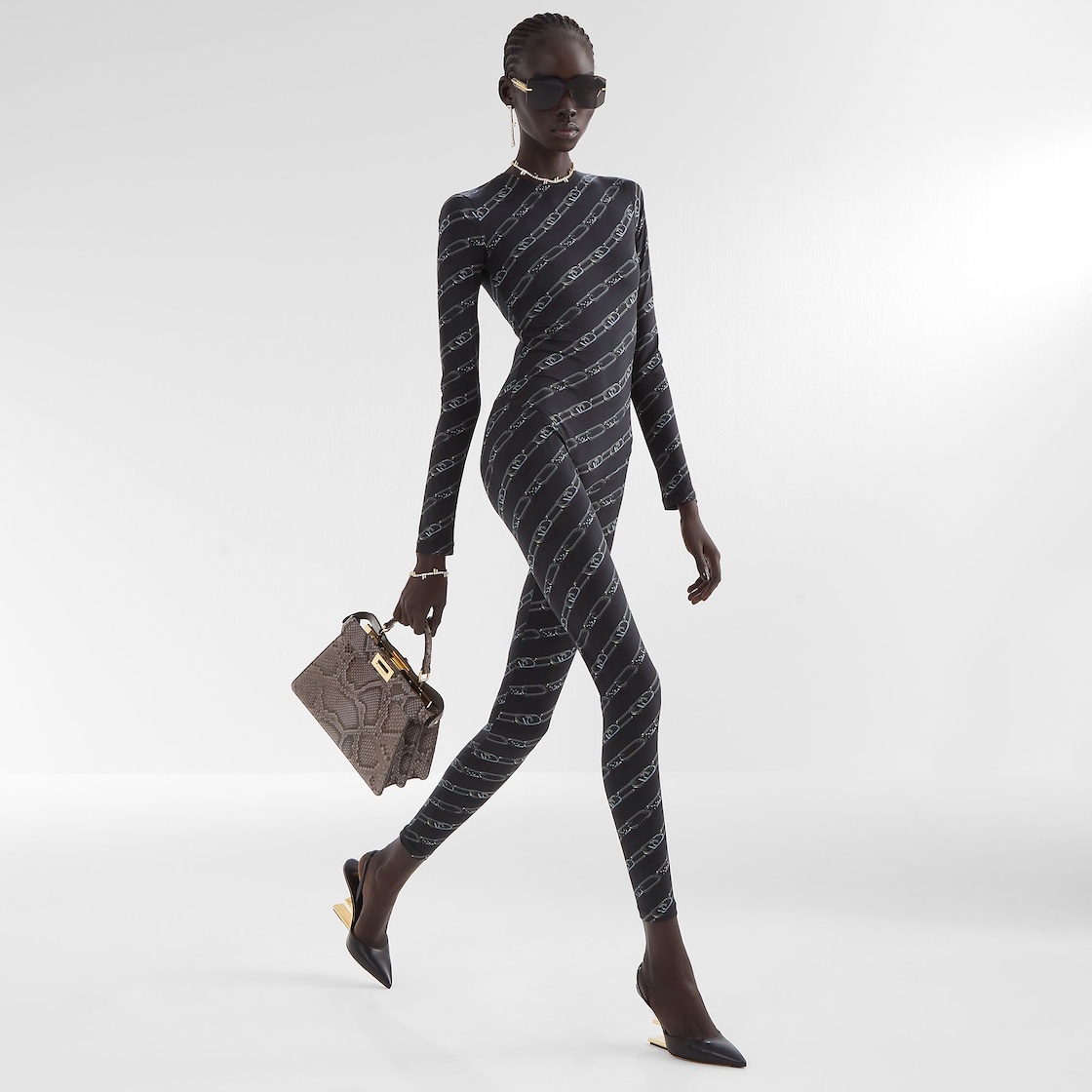 Black Lycra® jumpsuit - 4