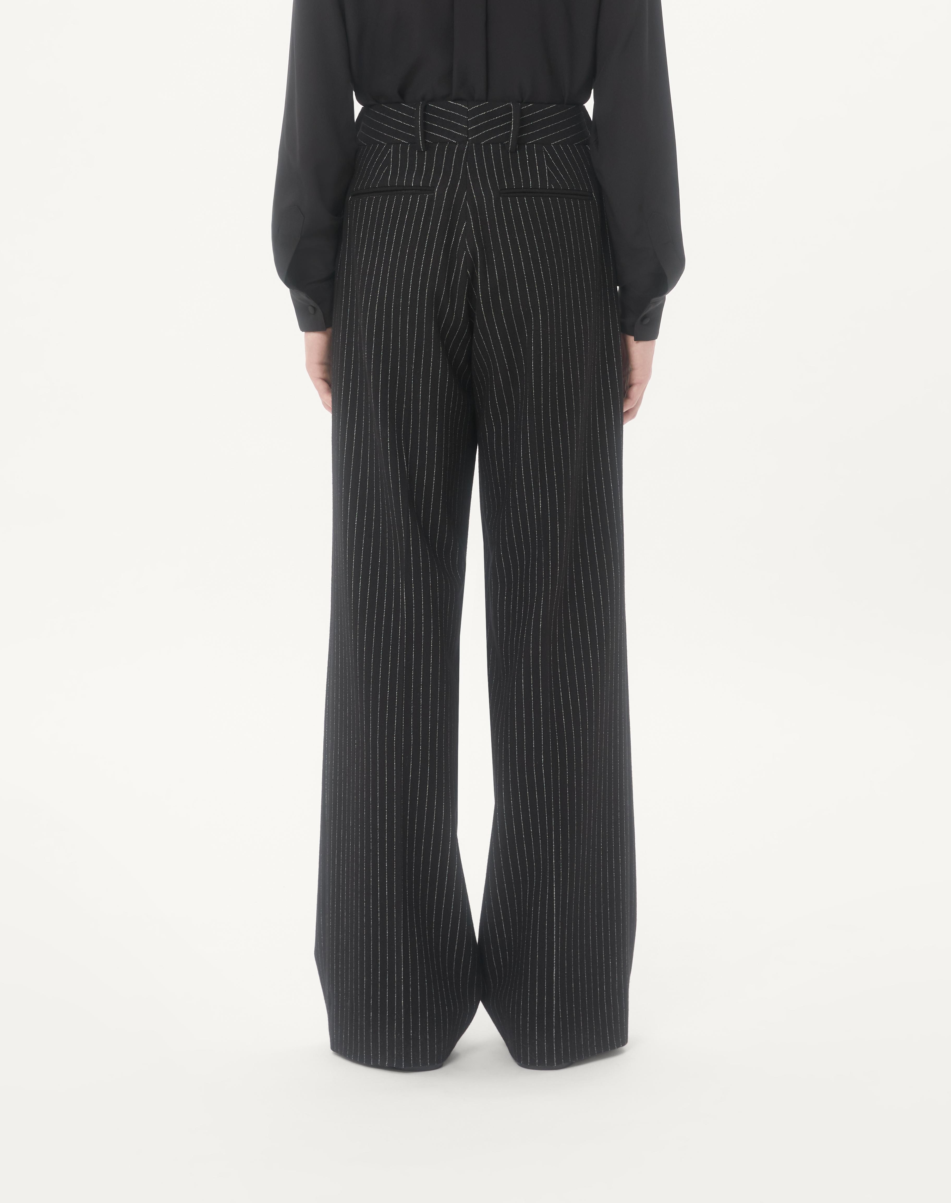VALENTINO PINSTRIPE PANTS IN WOOL AND SILK - 5