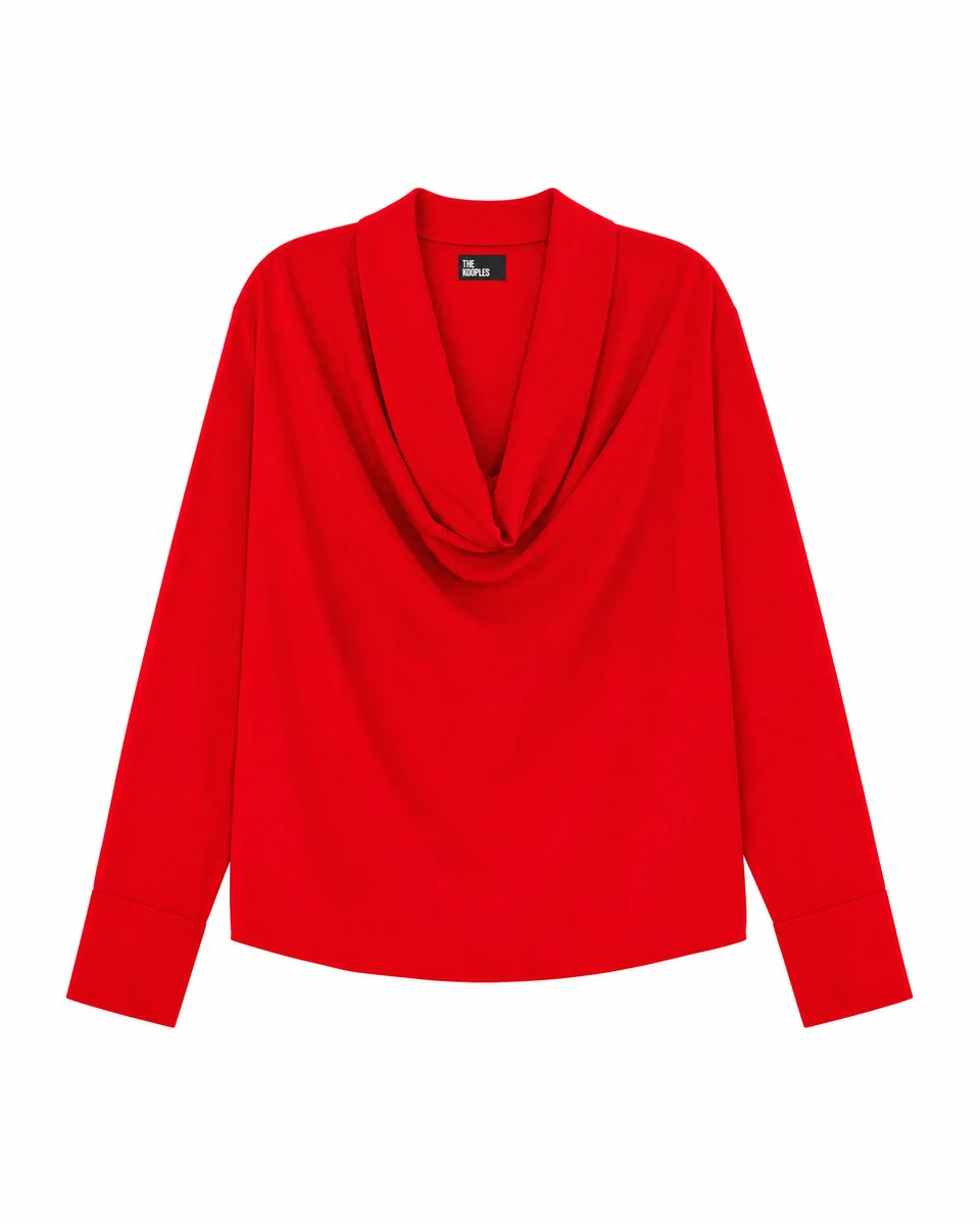 RED LONG-SLEEVED TOP - 1