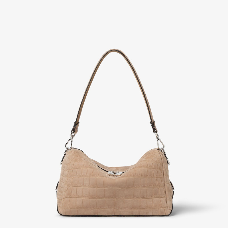 FENDI Fendi Lui Medium Camel-color nubuck crocodile leather bag outlook