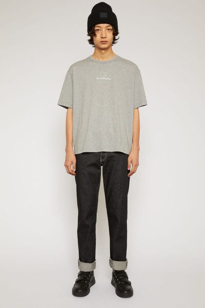 Acne Studios Reflective face motif t-shirt light grey melange outlook