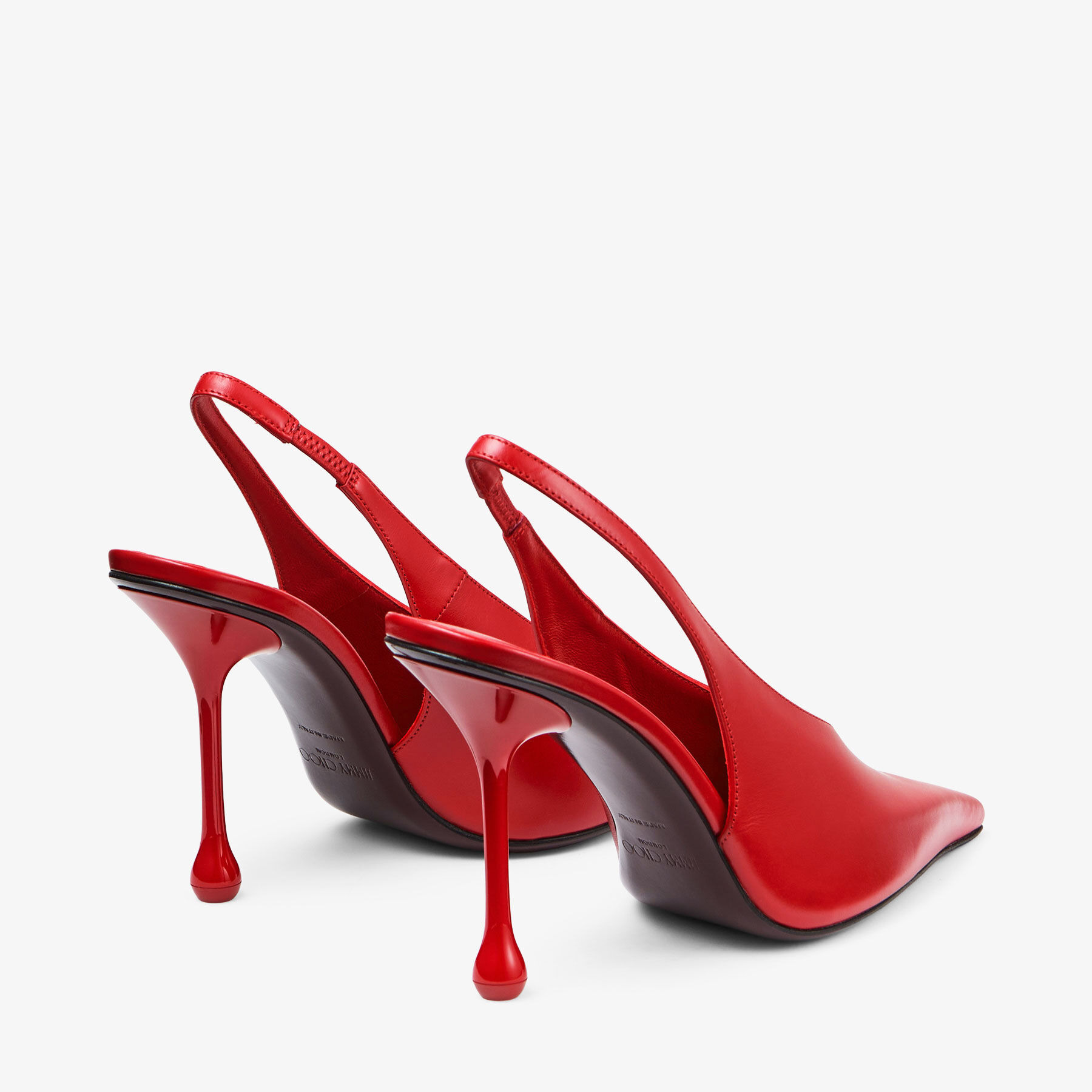 Isa 95
Ruby Red Leather Pumps - 6