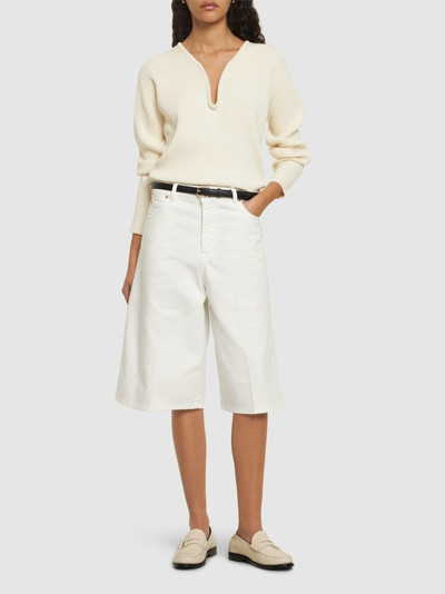 Victoria Beckham Oversized cotton bermuda shorts outlook