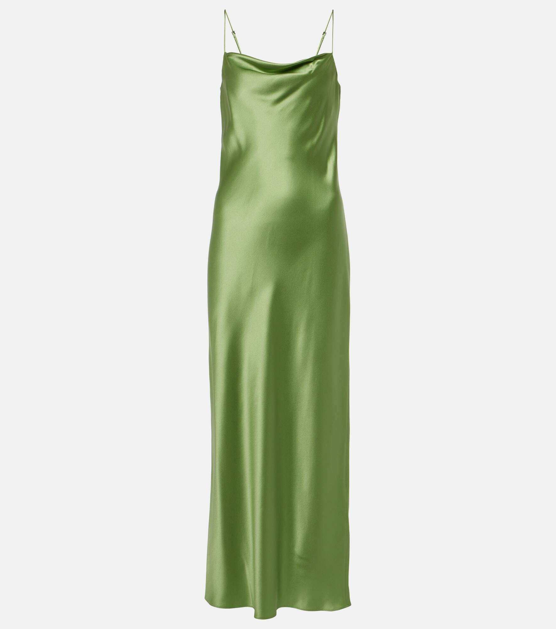 Shiny Statement silk charmeuse maxi dress - 1