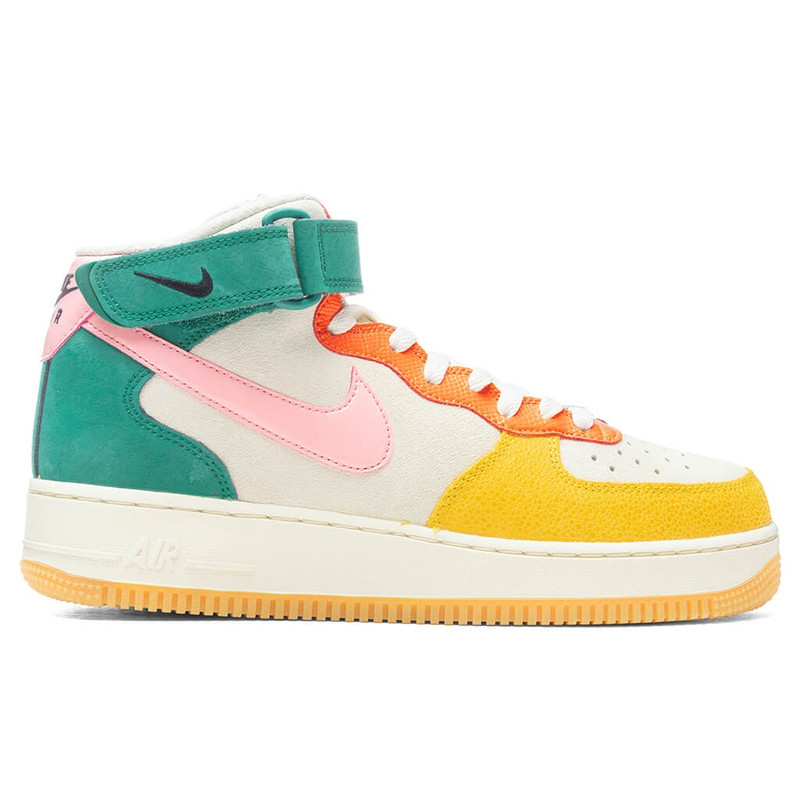 NIKE AIR FORCE 1 MID - COCONUT MILK/BLEACHED CORAL/VIVID SULFUR - 1