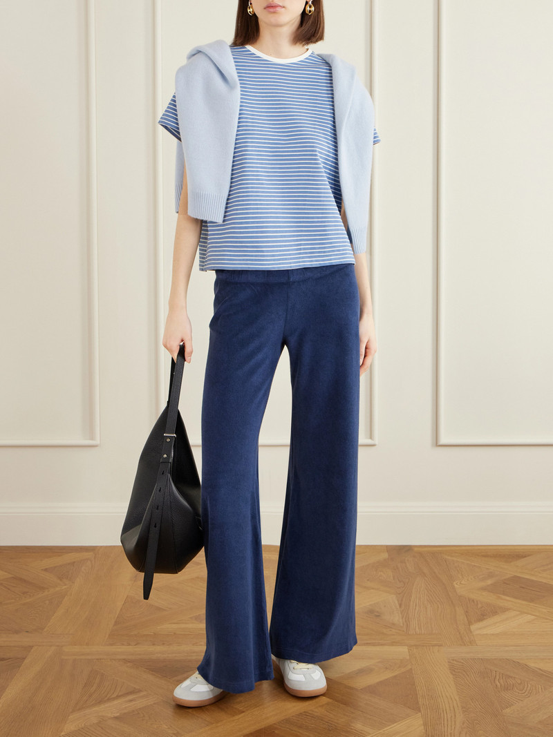 SUZIE KONDI Lito Cotton-blend Terry Wide-leg Pants outlook