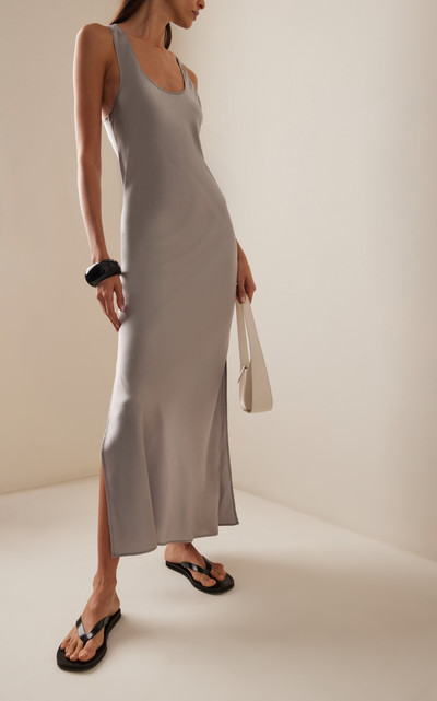 ST. AGNI Exclusive Bias-Cut Silk-Blend Tank Dress silver outlook