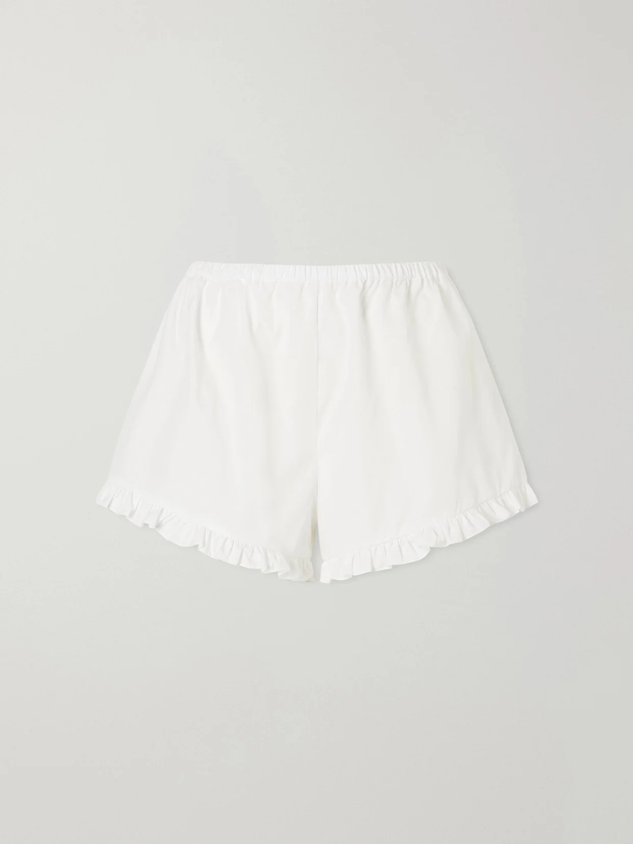 Ruffled Cotton-poplin Shorts - 1