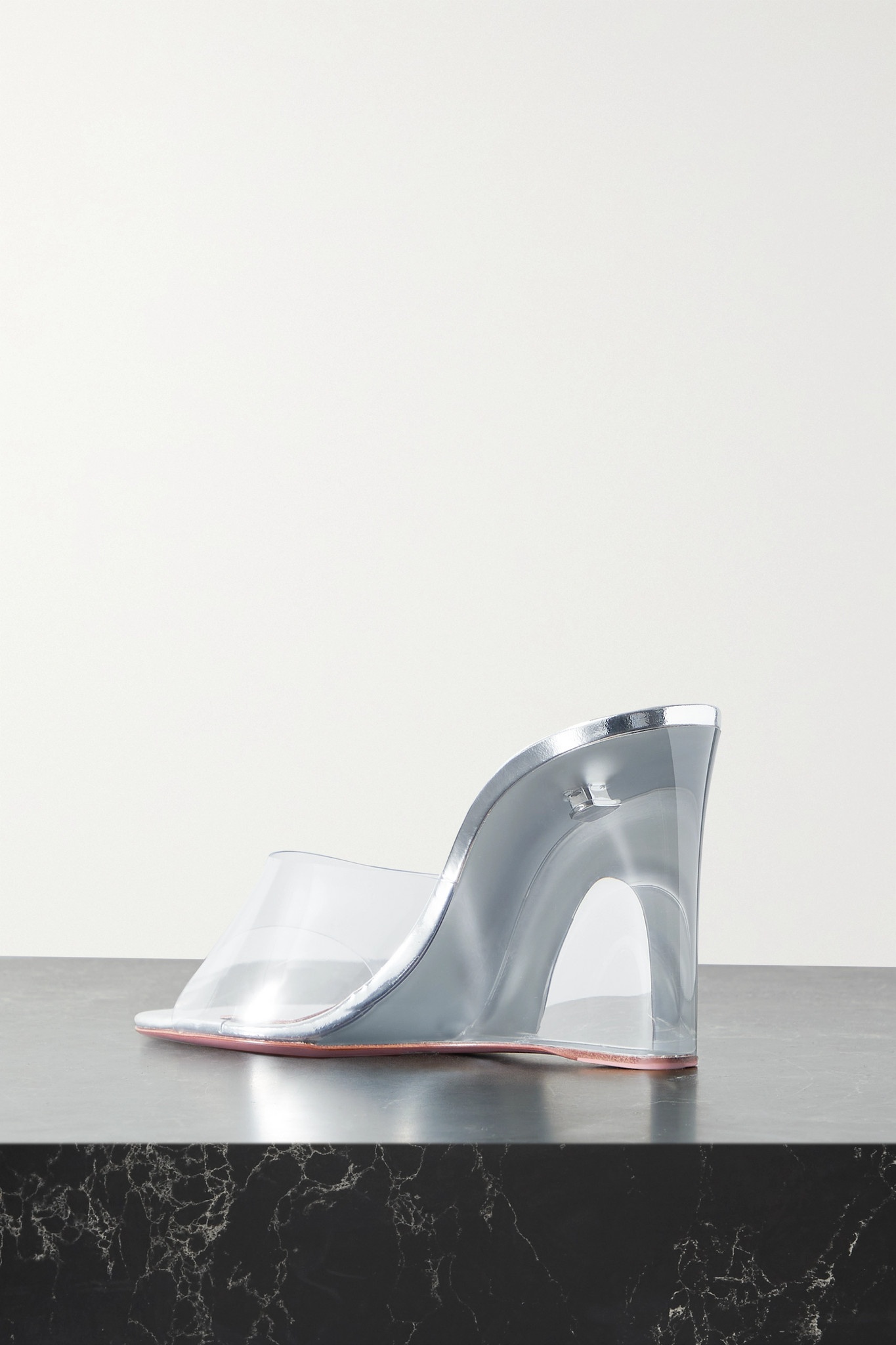 Lupita Glass PVC wedge mules - 3