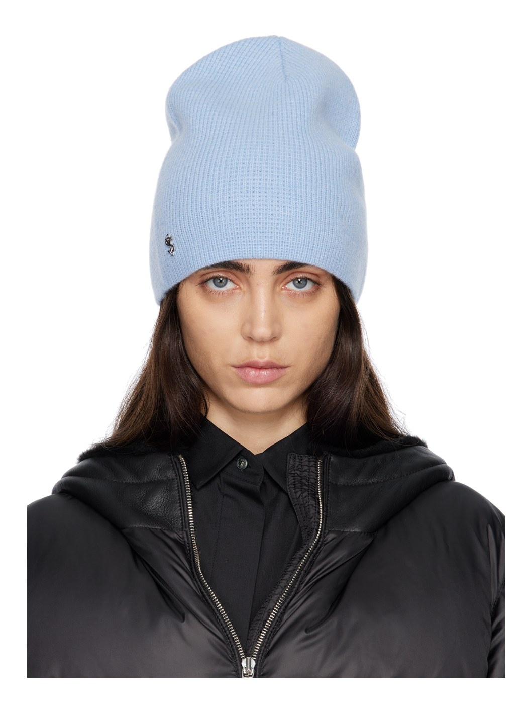 SSENSE Exclusive Blue Wool & Cashmere Beanie - 1