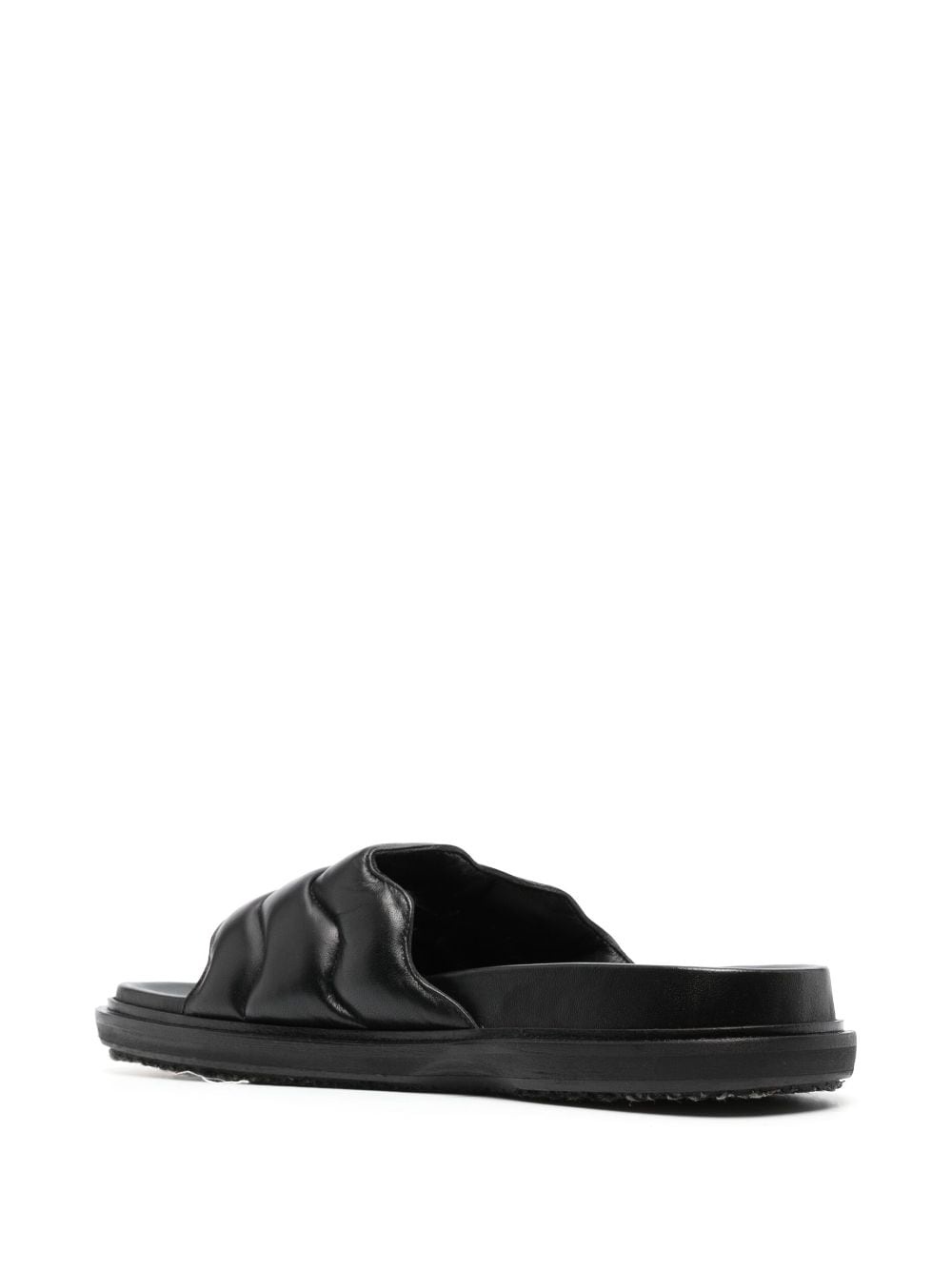 padded-design nappa leather slides - 3