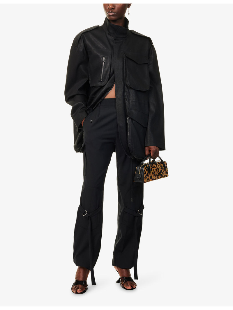 NENSI DOJAKA Relaxed-Fit Drawstring Stretch-Cotton Jacket outlook