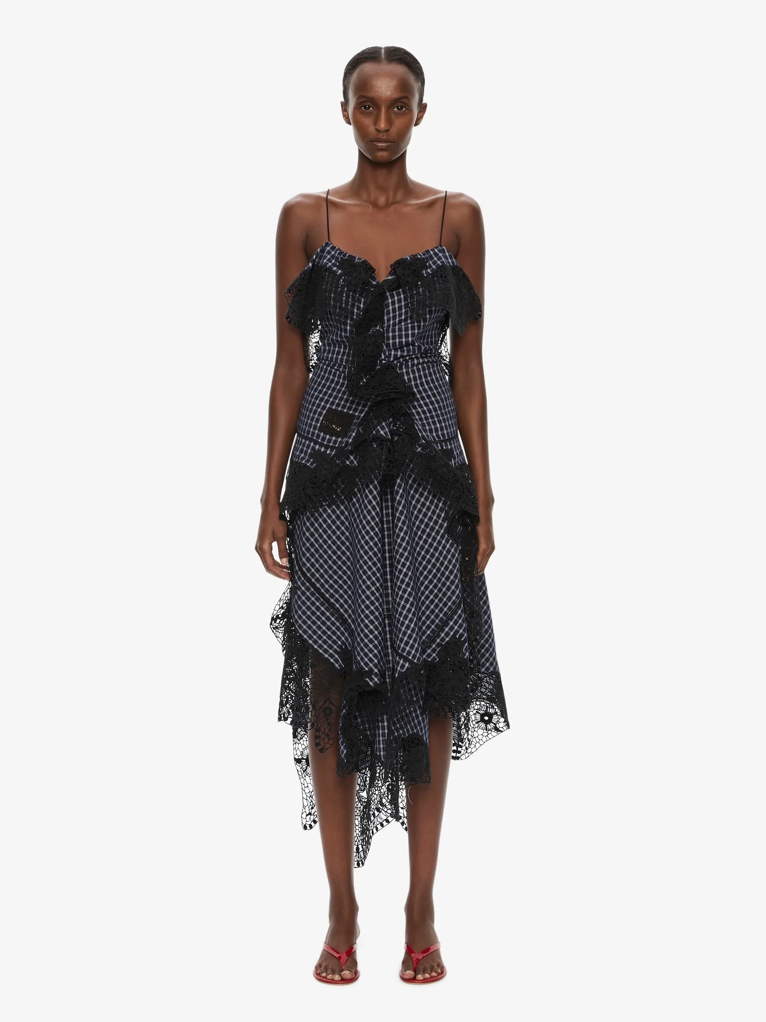 Embroidered Handkerchief Envelope Cami Dress - 1