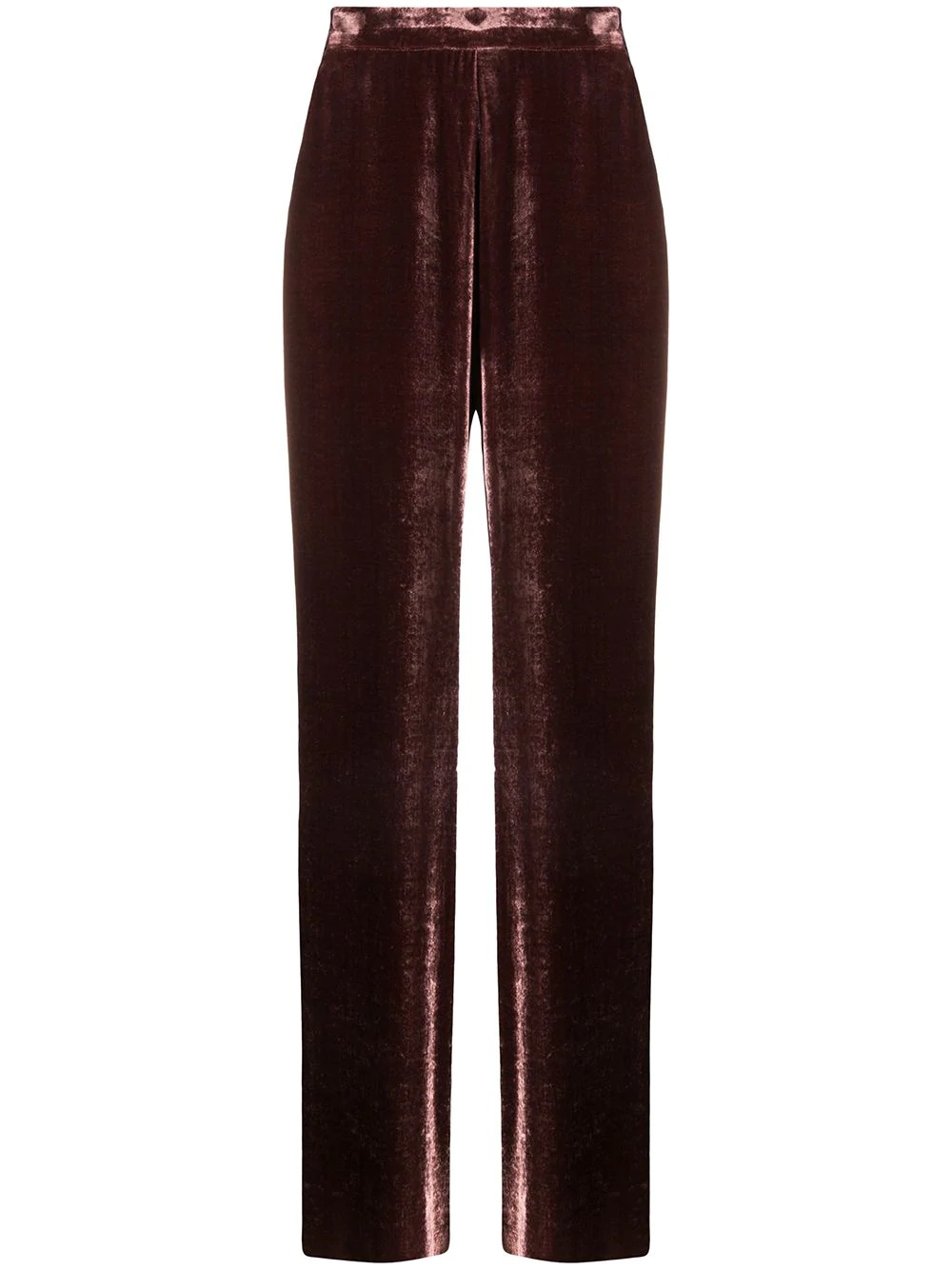 crushed velvet trousers - 1