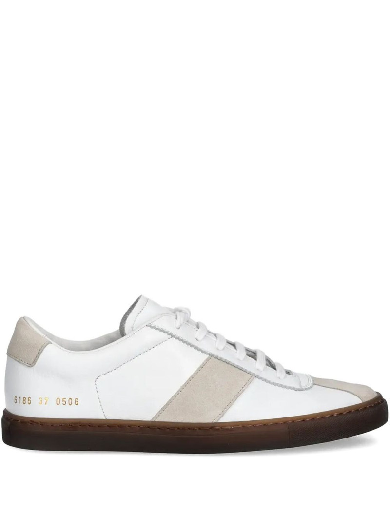 panelled leather sneakers 1