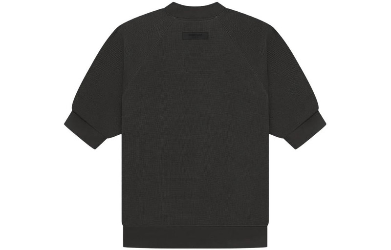 ESSENTIALS Fear of God Essentials SS23 Ss Waffle Sweatshirt 'Off Black' FOG-SS23-050 outlook