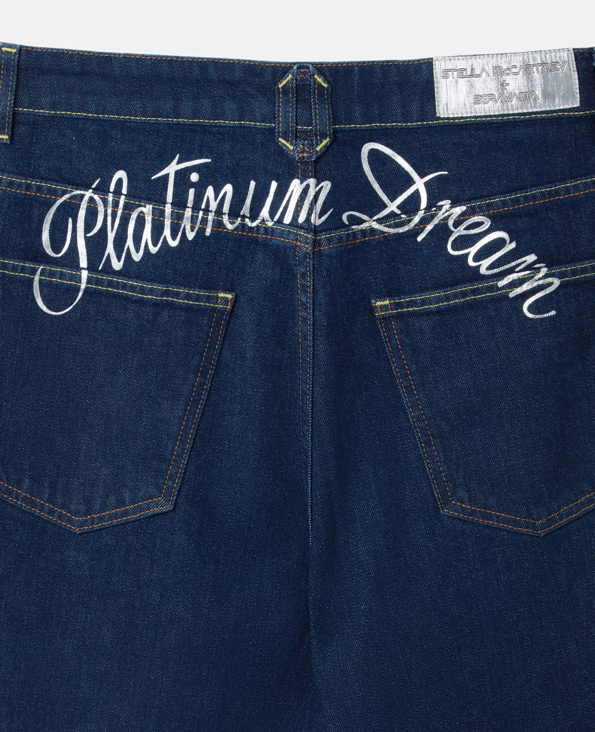 Platinum Dream Embroidered Mid-Rise Straight-Leg Denim Jeans - 3